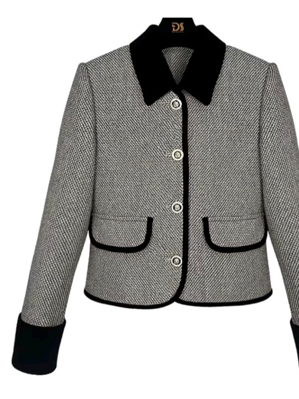 2026 elegant lapel collar celebrity high-end temperament design casual  jacket